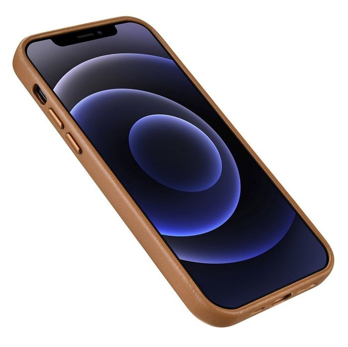 Etui Leather Do Iphone 12 Mini Brązowy (Kompatybilne Z Magsafe)