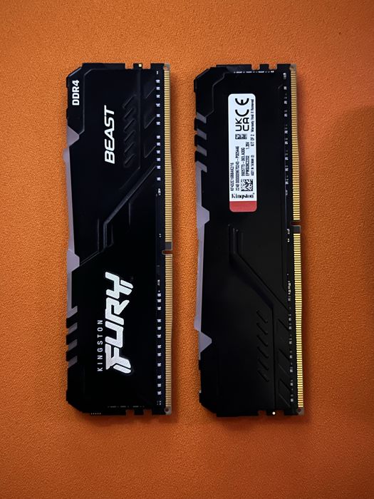 Продам | Оперативна памʼять  Kingston FURY Beast RGB (HyperX) DDR4 16GB (2x8GB) 3200 Mhz (KF432C16BBAK2/16)