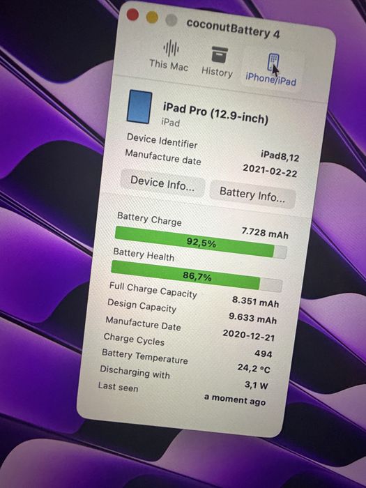 # iPad Pro 12.9 256gb 4 gen WiFi + Apple Pencil 2 gen + Etui
