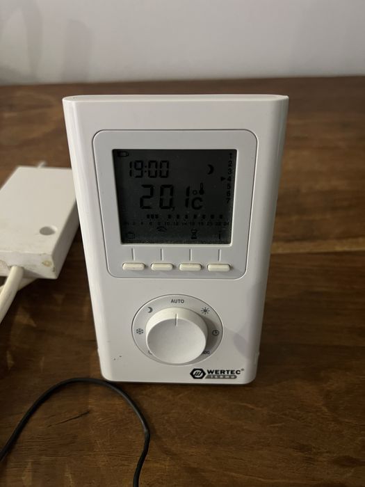 Termostato sem fios com adaptador para caldeira.