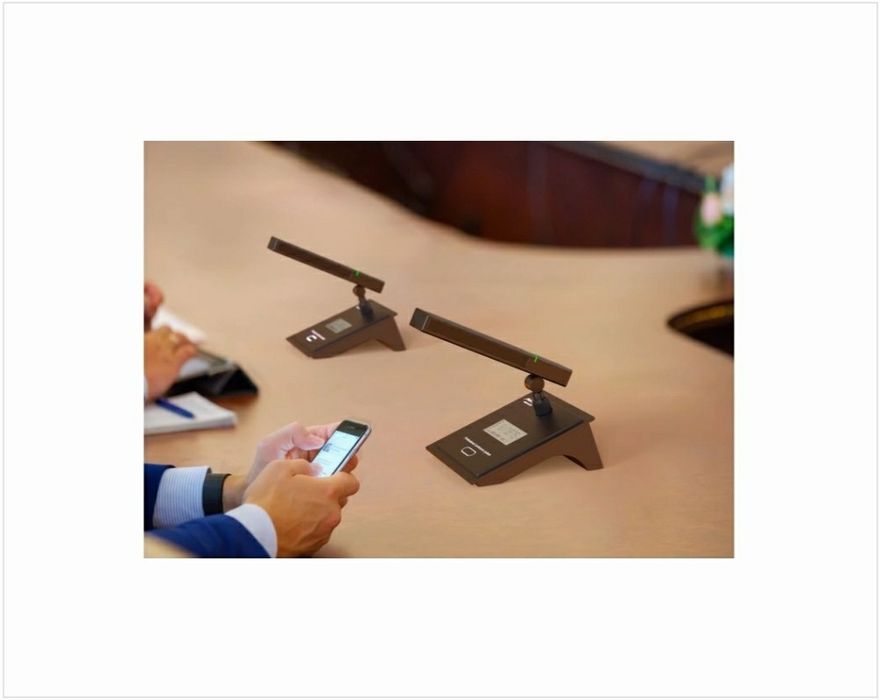 Sistema de microfones de conferência sem fios profissional