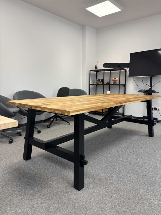 REZERWACJA Stół IKEA SKOGSTA 235x100 blat z litego drewna stan dobry+