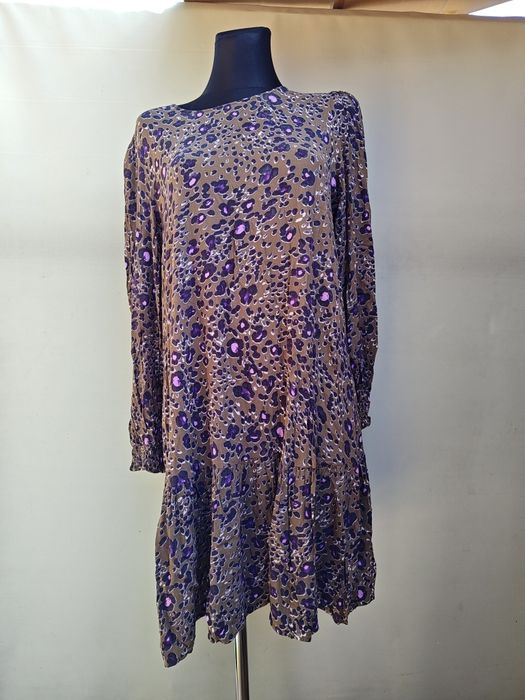 Vero moda stylowa sukienka 100% wiskoza panterka L