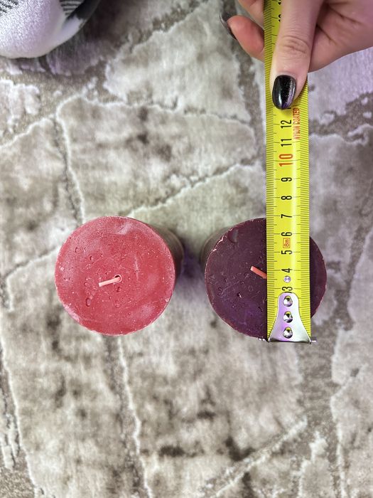 Свічка темно-червона вишнева  нова 85год 19см