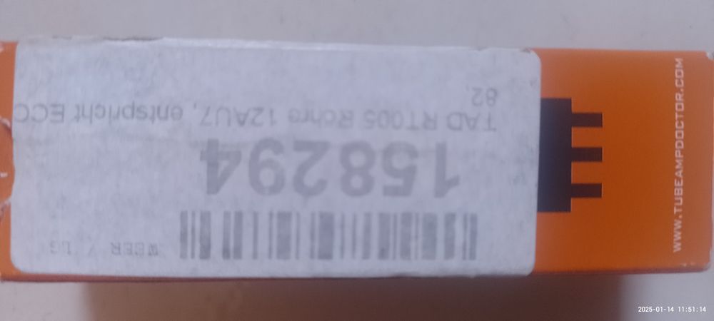 Válvulas 5881, 6CA7, 6550, EL81, EF86, ECC82, ECC40