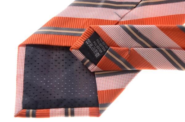 Elegancki krawat w paski pomarańczowy 10 cm