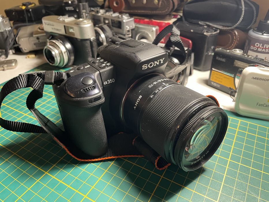 Aparat cyfrowy lustrzanka Sony Alpha A350 + obiektyw 18–70 mm