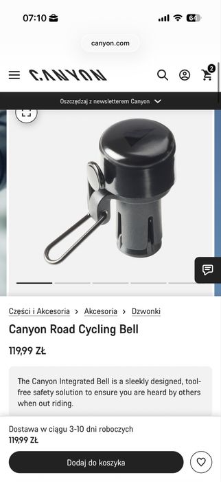 Canyon dzwonek Road Cycling Bell