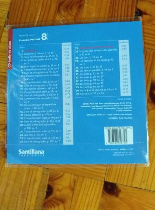 Français Partout-8º ano-CD áudio do aluno