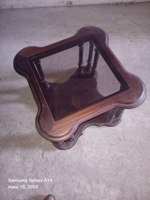 Mesa centro sala tampo vidro