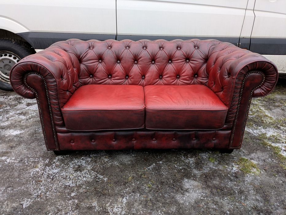 Sofa skórzana Chesterfield