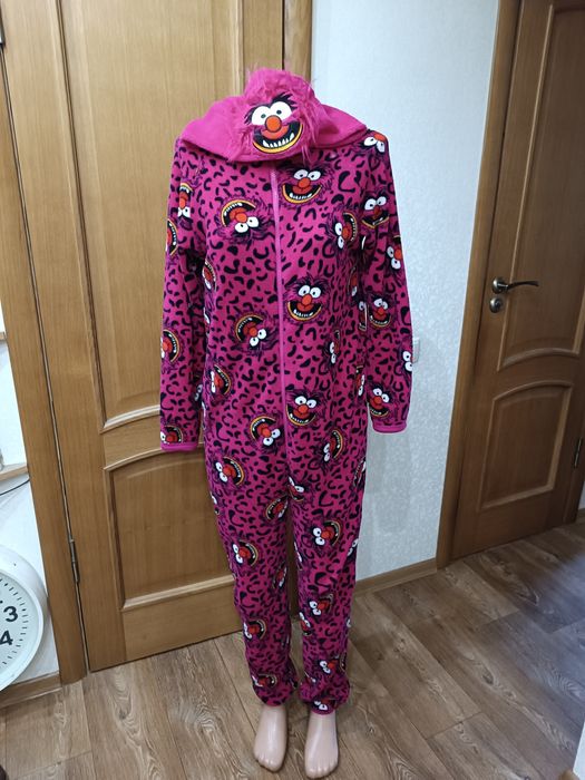 Комбинезон, кигуруми , кенгуру пижама ,худи, флис , М ,S .