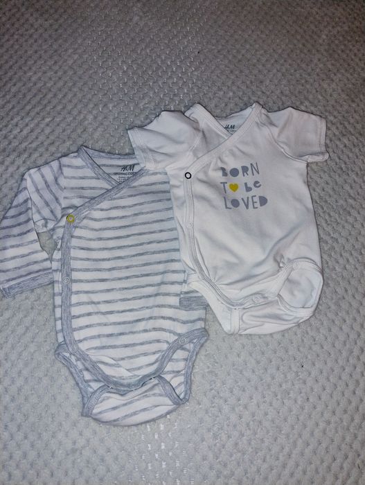 Body 2szt z długim i z krótkim rękawem H &M rozmiar 62