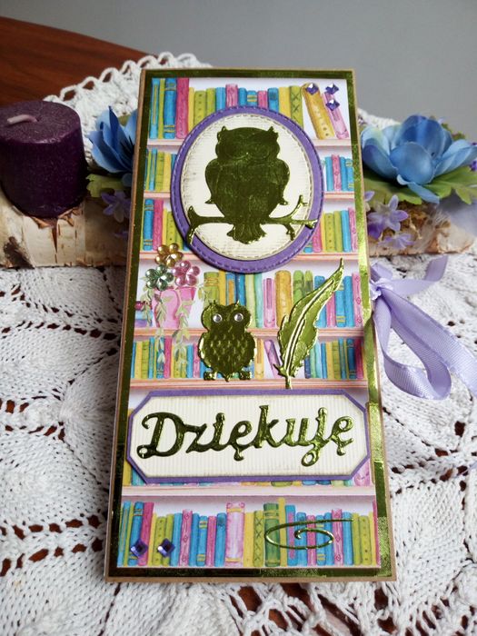 Kartka okolicznościowa, czekoladownik dla nauczyciela, hand made