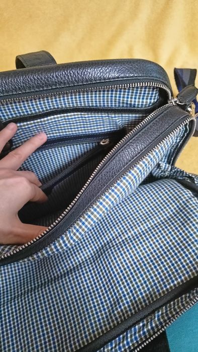 OCHNIK czarna torba teczka na laptopa skóra skórzana jak nowa