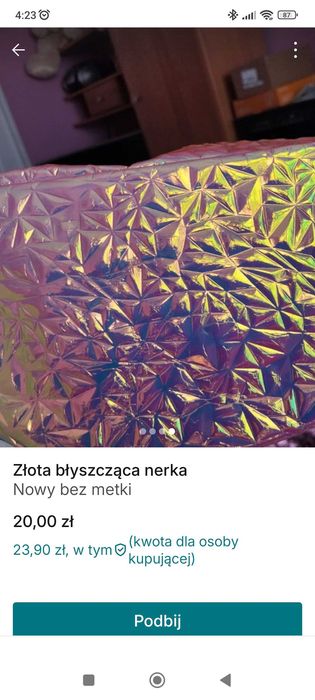 Torebka nerka błyszcząca