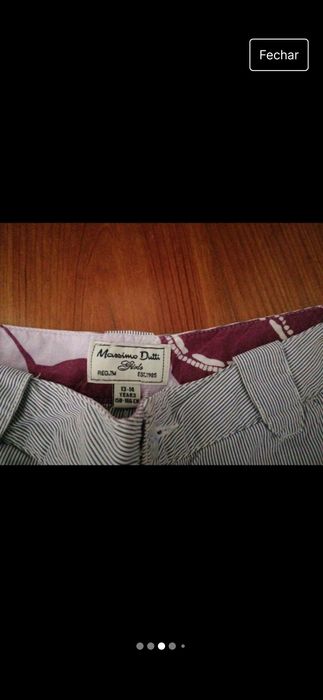 Calções riscas Massimo Dutti 13 /14 anos