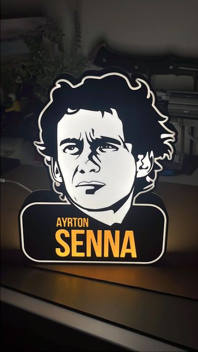 Luminária Light box Candeeiro Ayrton Senna