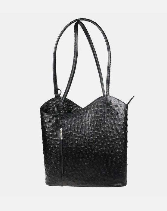 Новая сумочка-рюкзак с рисунком страуса genuine italian leather