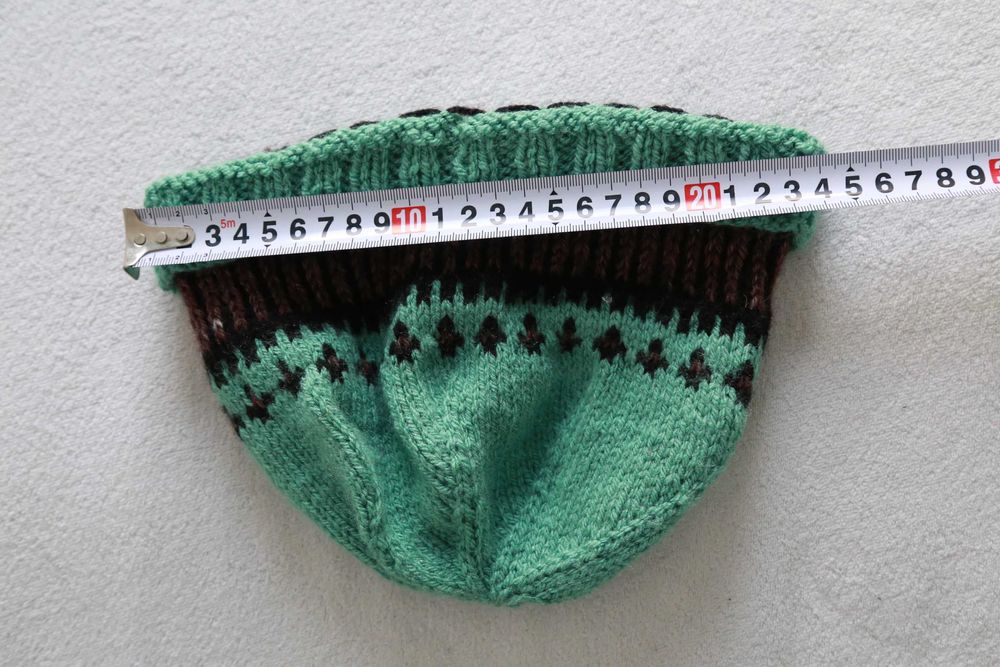 WEŁNA czapka 100% handmade damska