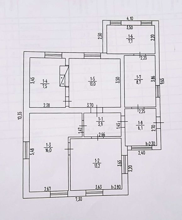 Дім 76 м2 біля ставка Дмитрушки 2,3 км Умань газ піч криниця 32 сотки