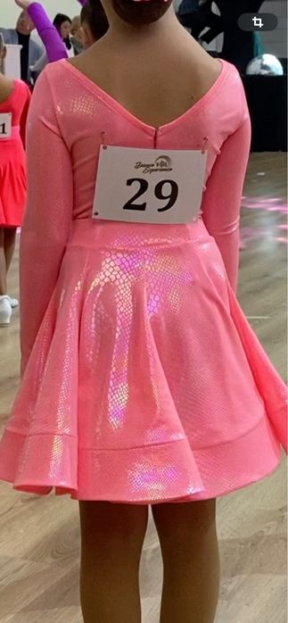 Бейсик рожевий, сукня бальні танці