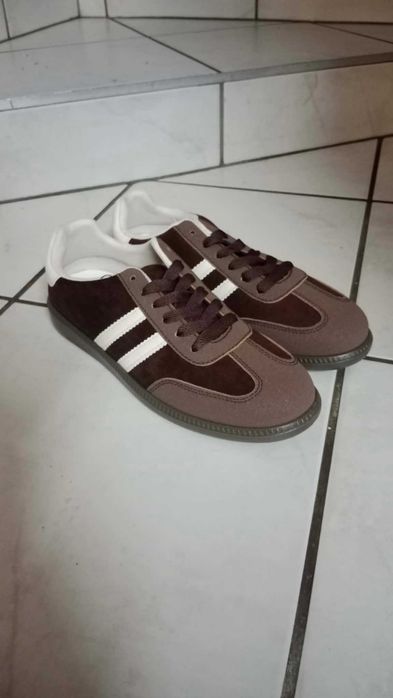 Buty sneakers damskie brązowe modne nowe