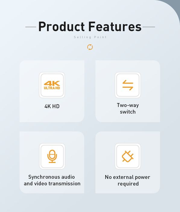 USB-Hub Baseus Matrix HDMI Switcher (2in1or 1in2) Space Gray.
