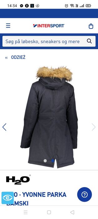Nowy wodoodporny zimowy płaszcz, parka  H2O