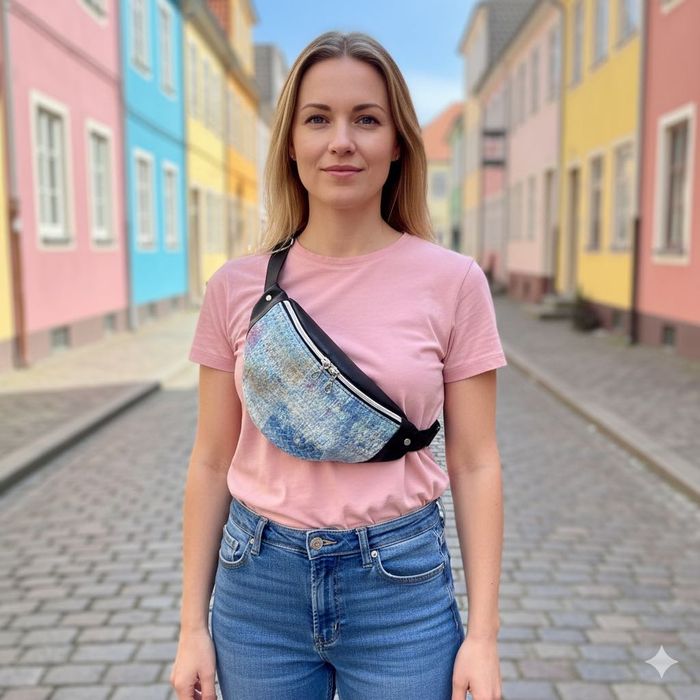 Nerka L – Eko-skóra i Chusta ręcznie tkana