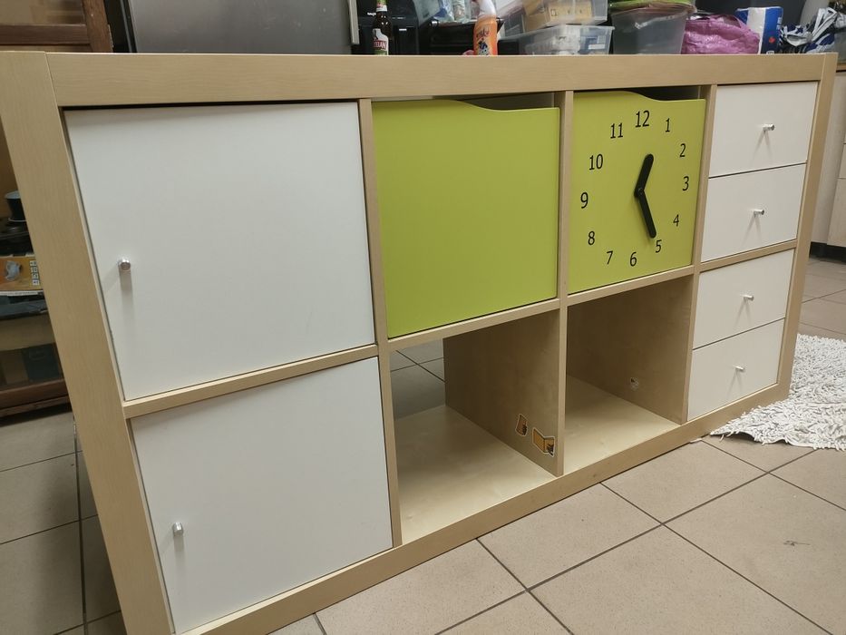 Kallax IKEA  zegar wkład plus wkład zielony