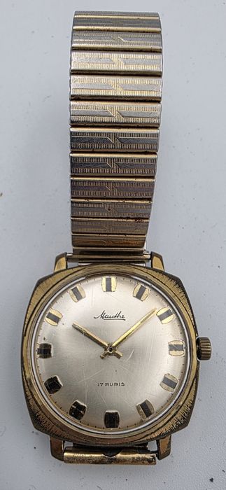Ciekawy meski Mauthe mechaniczny nakręcany  vintage  17 rubis