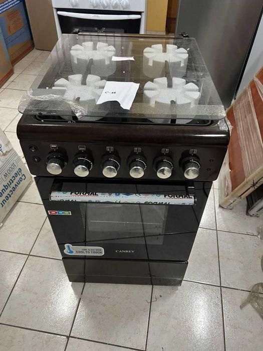 Газова плита Canrey 4комфорки нова коричнева,гриль,конвекція 50см