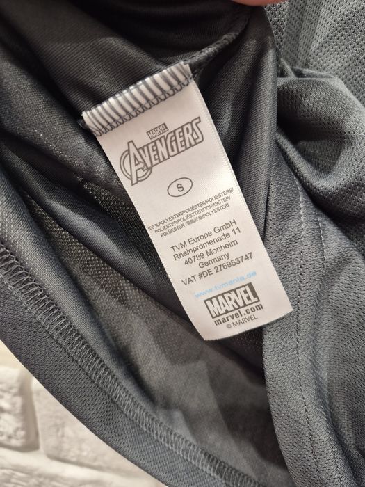 Koszulka sportowa marvel s szybkoschnąca szara zbroja przebranie nowa