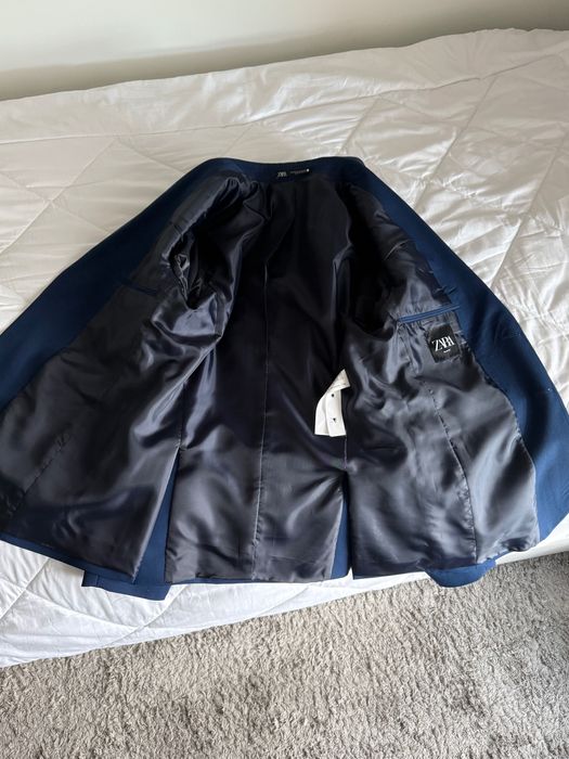 Casaco blazer Azul Slim Fit da Zara