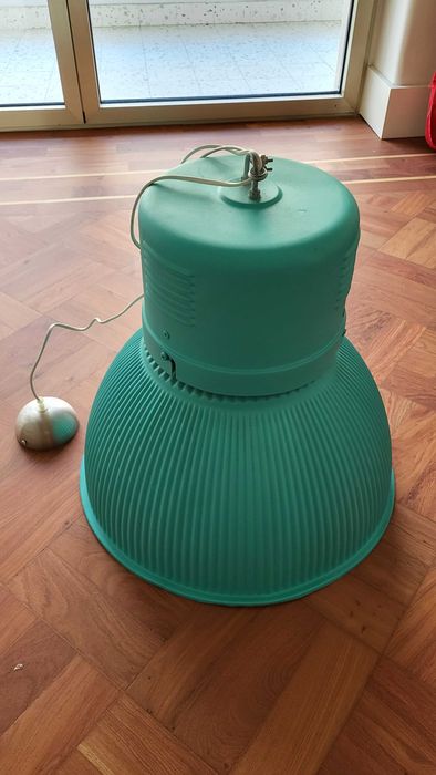 Candeeiro de Teto Industrial Vintage / Retro Verde Água