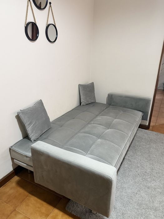 Sofá cama cinza