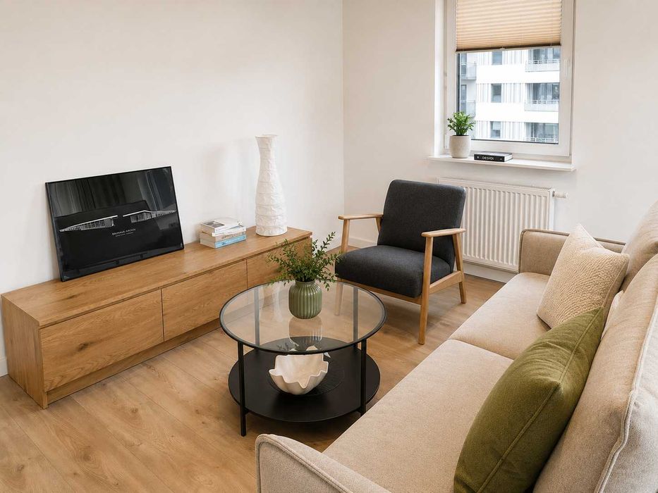 Nowe dwupokojowe, balkon, parking, rzeka