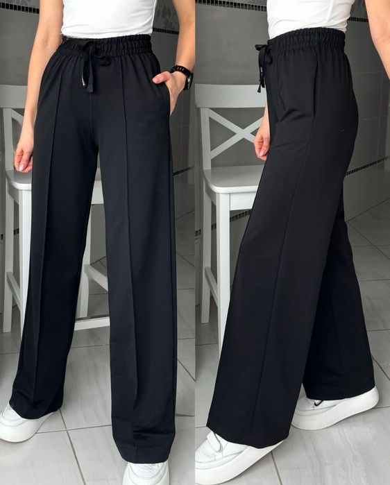 Жіночі стильні штани палаццо. Спортивні штани  без утеплення S M L XL