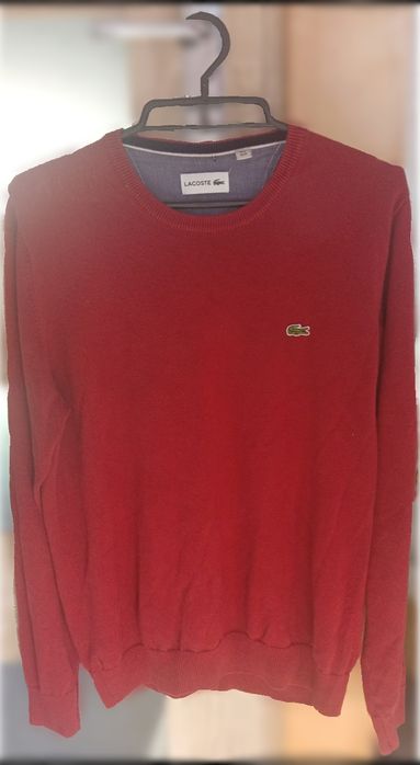 Bordowy Sweter Lacoste