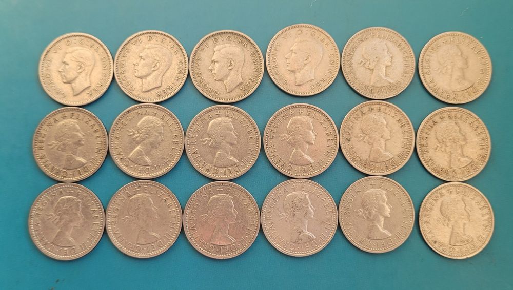 Zestaw monet 6 pensów 1947 do 1967 - Wielka Brytania  (H5)