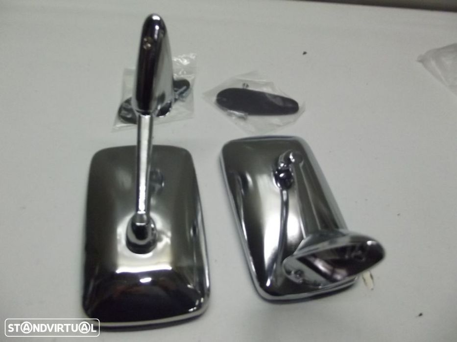 espelhos cromados tipo bmw novos para carros antigos