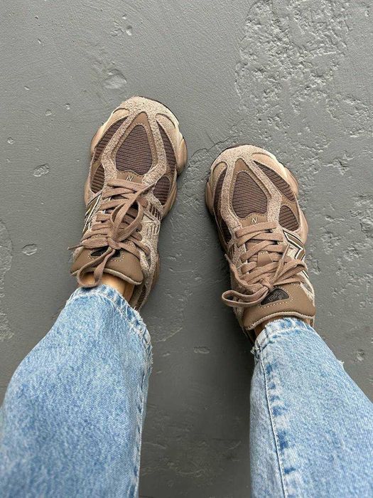 Кроссовки Женские New Balance 9060 Beige Brown/NB Кросівки НьюБеланс