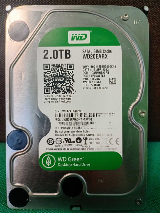 Жорсткий диск WD Green 2 ТБ