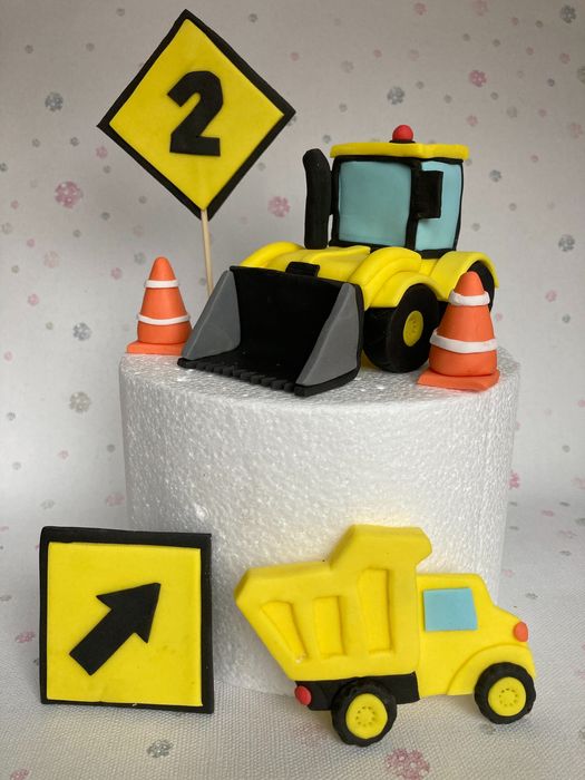 Figurka na tort - zestaw koparka