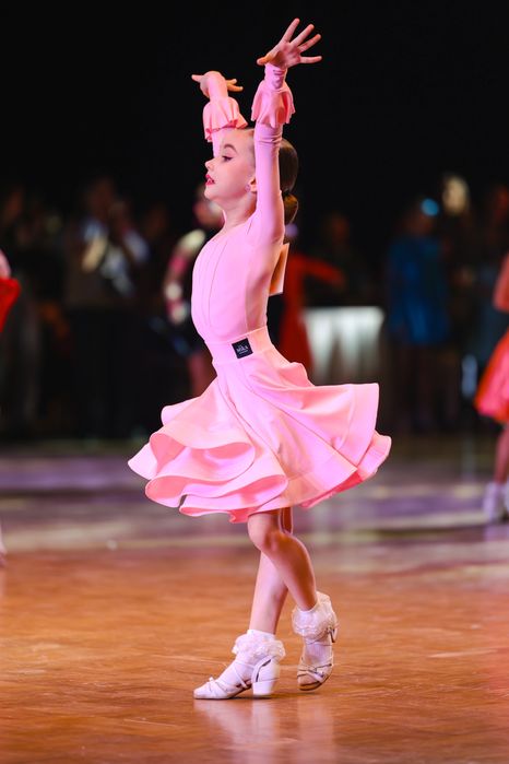 Сукня бейсік МІКА для бальних танців з 2 спідницями