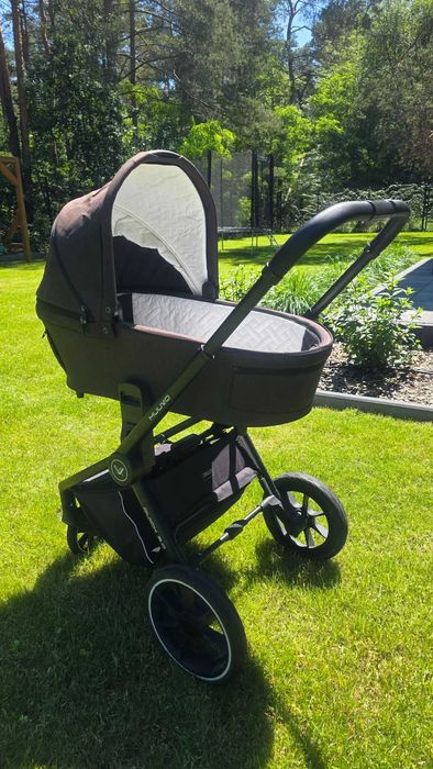 Muuvo spacerówka QUICK Z gondolą OD 3.0 wózek dziecięcy 2w1 akcesoria BLACK