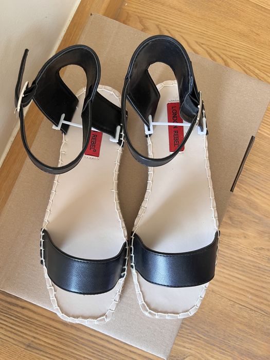 Nowe czarne espadryle sandały 40 London Rebel