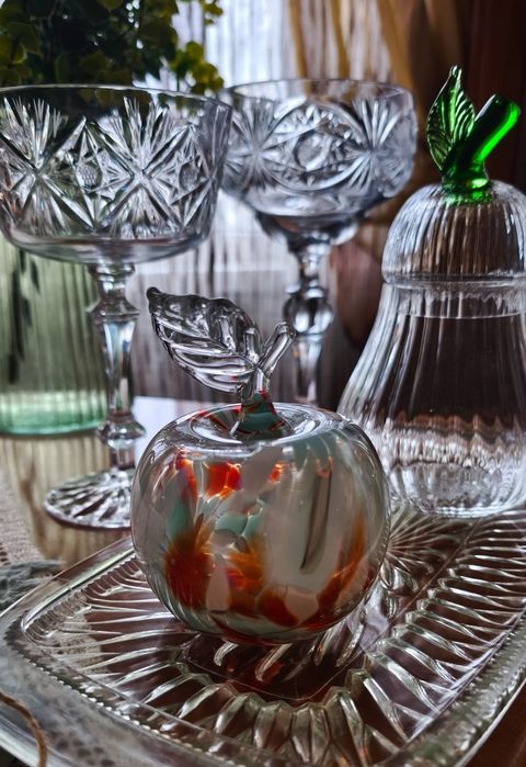 Шкатулка скринька пудреница старинное стекло подарок винтаж декор дом