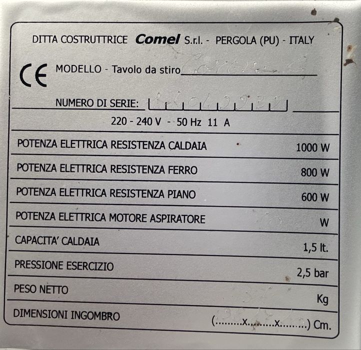 Mesa industrial de passar a ferro
